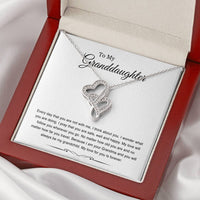 Load image into Gallery viewer, To My Granddaughter Gifts, Every Day That You Are Not With Me, Double Heart Necklace For Women, Birthday Present Idea From Grandma Grandpa
