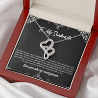 Load image into Gallery viewer, To My Soulmate, The Day I Met You, Double Heart Necklace For Girlfriend, Anniversary Birthday Valentines Day Gifts From Boyfriend
