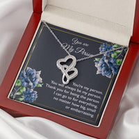 Load image into Gallery viewer, To My Girlfriend, You Are My Person, Double Heart Necklace For Women, Anniversary Birthday Gifts From Boyfriend

