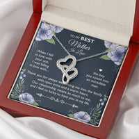 Load image into Gallery viewer, To My Mother-in-law Gifts, I Feel So Lucky, Double Heart Necklace For Women, Birthday Mothers Day Present From Daughter-in-law Son-in-law
