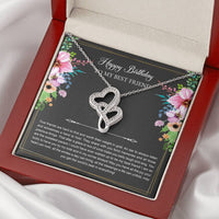 Load image into Gallery viewer, Birthday Gifts For Women, Lucky To Have You, Double Heart Necklace, Happy Birthday Message Card Jewelry For Best Friend
