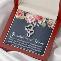 Load image into Gallery viewer, Grandmother of the Groom Gifts, Today Is A Special Day, Double Heart Necklace For Women, Wedding Day Thank You Ideas From Bride
