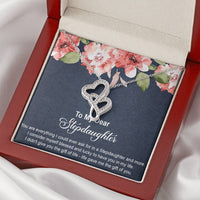 Load image into Gallery viewer, To My Stepdaughter Gifts, You Are Everything I Could Ever Ask For, Double Heart Necklace For Women, Birthday Present Idea From Stepmom Stepdad
