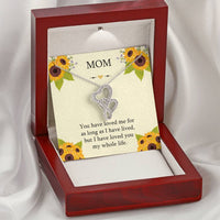 Load image into Gallery viewer, To My Mom Gifts, I Have Loved You My Whole Life, Double Heart Necklace For Women, Birthday Mothers Day Present From Son Daughter
