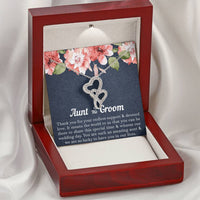 Load image into Gallery viewer, To My Aunt of the Groom Gifts, You Are Amazing, Double Heart Necklace For Women, Wedding Day Thank You Ideas From Groom
