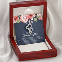 Load image into Gallery viewer, To My Granddaughter Gifts, Someday When The Pages Of My Life End, Double Heart Necklace For Women, Birthday Present Idea From Grandma Grandpa
