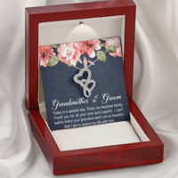 Load image into Gallery viewer, Grandmother of the Groom Gifts, Today Is A Special Day, Double Heart Necklace For Women, Wedding Day Thank You Ideas From Bride
