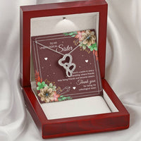 Load image into Gallery viewer, To My Unbiological Sister Gifts, Thank You, Double Heart Necklace For Women, Birthday Present Idea From Sister-in-law
