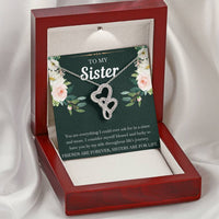 Load image into Gallery viewer, To My Sister Gifts, Friends Are Forever Sisters Are For Life, Double Heart Necklace For Women, Birthday Present Idea From Sister
