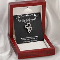 Load image into Gallery viewer, To My Girlfriend, It Would Still Be You, Double Heart Necklace For Women, Anniversary Birthday Valentines Day Gifts From Boyfriend
