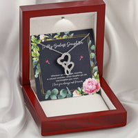 Load image into Gallery viewer, To My Badass Daughter Gifts, Whenever You Feel Fragile, Double Heart Necklace For Women, Birthday Present Ideas From Mom Dad
