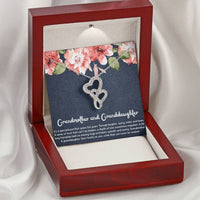 Load image into Gallery viewer, To My Granddaughter Gifts, Special Bond, Double Heart Necklace For Women, Birthday Present Idea From Grandma
