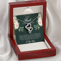 Load image into Gallery viewer, Aunt of the Bride Gifts, I Am So Grateful To Have You, Double Heart Necklace For Women, Wedding Day Thank You Ideas From Bride
