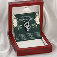 Load image into Gallery viewer, To My Mother-in-Law Gifts, Like A Lotus , Double Heart Necklace For Women, Birthday Mothers Day Present From Daughter-in-law
