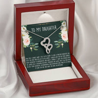 Load image into Gallery viewer, To My Daughter Gifts, How Can I Express What I Feel In My Heart, Double Heart Necklace For Women, Birthday Present Ideas From Mom Dad
