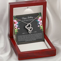 Load image into Gallery viewer, Birthday Gifts For Women, Lucky To Have You, Double Heart Necklace, Happy Birthday Message Card Jewelry For Best Friend
