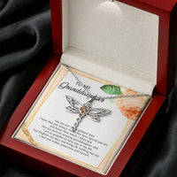 Load image into Gallery viewer, To My Granddaughter Gifts, You Are One Of My Greatest Joys, Dragonfly Necklace For Women, Birthday Present Idea From Grandma Grandpa
