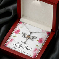 Load image into Gallery viewer, To My Bridesmaid Gifts, I Am Lucky To Have You, Dragonfly Necklace For Women, Wedding Day Thank You Ideas From Bride
