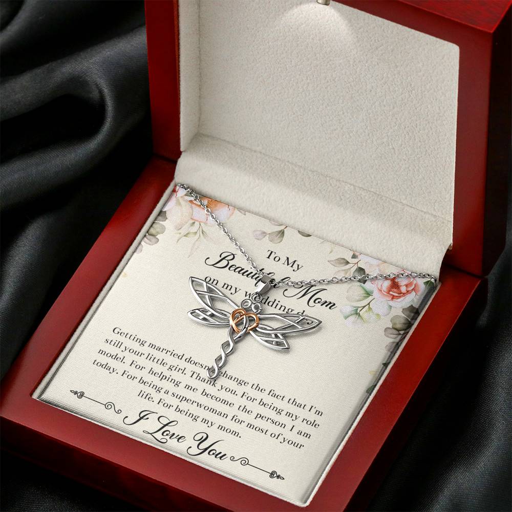 Mom of the Bride Gifts, I'm Still Your Little Girl, Dragonfly Necklace For Women, Wedding Day Thank You Ideas From Bride