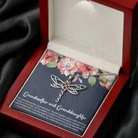 Load image into Gallery viewer, To My Granddaughter Gifts, Special Bond, Dragonfly Necklace For Women, Birthday Present Idea From Grandma
