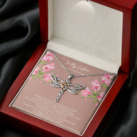 Load image into Gallery viewer, To My Bride Gifts, No Longer A Miss But Always A Sis, Dragonfly Necklace For Women, Wedding Day Thank You Ideas From Sister
