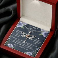 Load image into Gallery viewer, To My Mother-in-law Gifts, I Feel So Lucky, Dragonfly Necklace For Women, Birthday Mothers Day Present From Daughter-in-law Son-in-law
