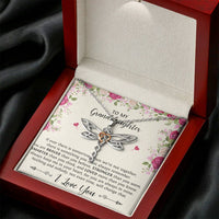 Load image into Gallery viewer, To My Granddaughter Gifts, If Tomorrow We’re Not Together, Dragonfly Necklace For Women, Birthday Present Idea From Grandma Grandpa
