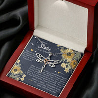 Load image into Gallery viewer, Sister of the Bride Gifts, I&#39;ll Always Be Your Sister, Dragonfly Necklace For Women, Wedding Day Thank You Ideas From Bride
