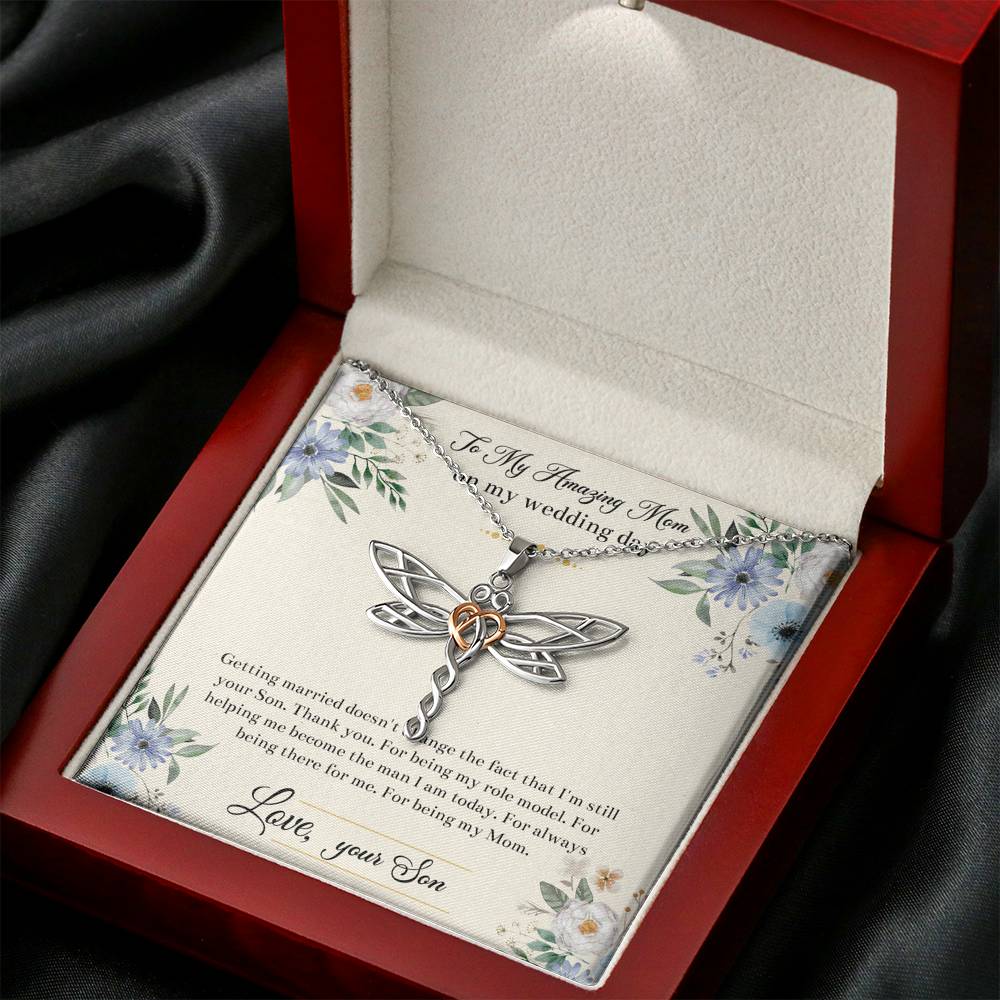 Mom Of The Groom Gifts, I'm Still Your Son, Dragonfly Necklace For Women, Wedding Day Thank You Ideas From Groom