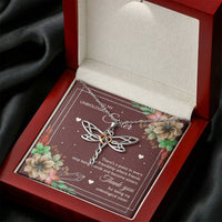 Load image into Gallery viewer, To My Unbiological Sister Gifts, Thank You, Dragonfly Necklace For Women, Birthday Present Idea From Sister-in-law
