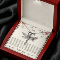 Load image into Gallery viewer, To My Aunt Gifts, Aunt on Her Birthday, Dragonfly Necklace For Women, Aunt Birthday Present From Niece Nephew
