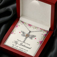 Load image into Gallery viewer, To My Bridesmaid Gifts, Thank You , Dragonfly Necklace For Women, Wedding Day Thank You Ideas From Bride
