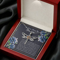 Load image into Gallery viewer, Loss of Father Gifts, In Loving Memory, Sympathy Dragonfly Necklace For Loss of Father, Memorial Sorry For Your Loss Present
