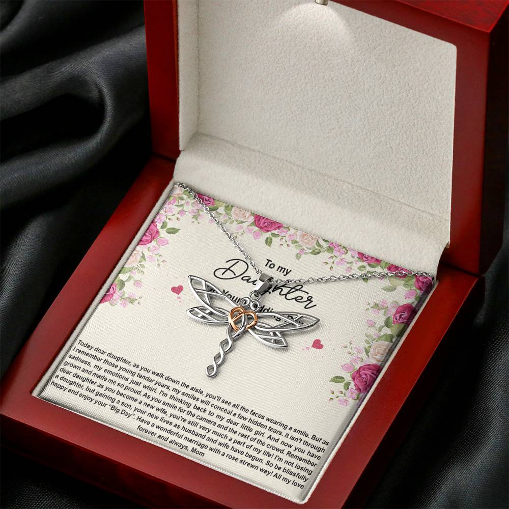 To My Bride Gifts, Enjoy Your Big Day, Dragonfly Necklace For Women, Wedding Day Thank You Ideas From Mom