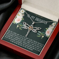 Load image into Gallery viewer, To My Daughter Gifts, How Can I Express What I Feel In My Heart, Dragonfly Necklace For Women, Birthday Present Ideas From Mom Dad
