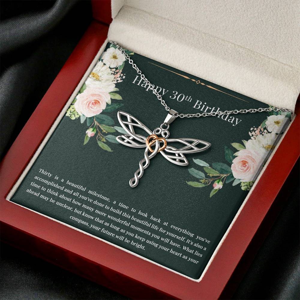 Daughter Dragonfly Necklace - Thirty Is A Beautiful Milestone | 30th Birthday Gift