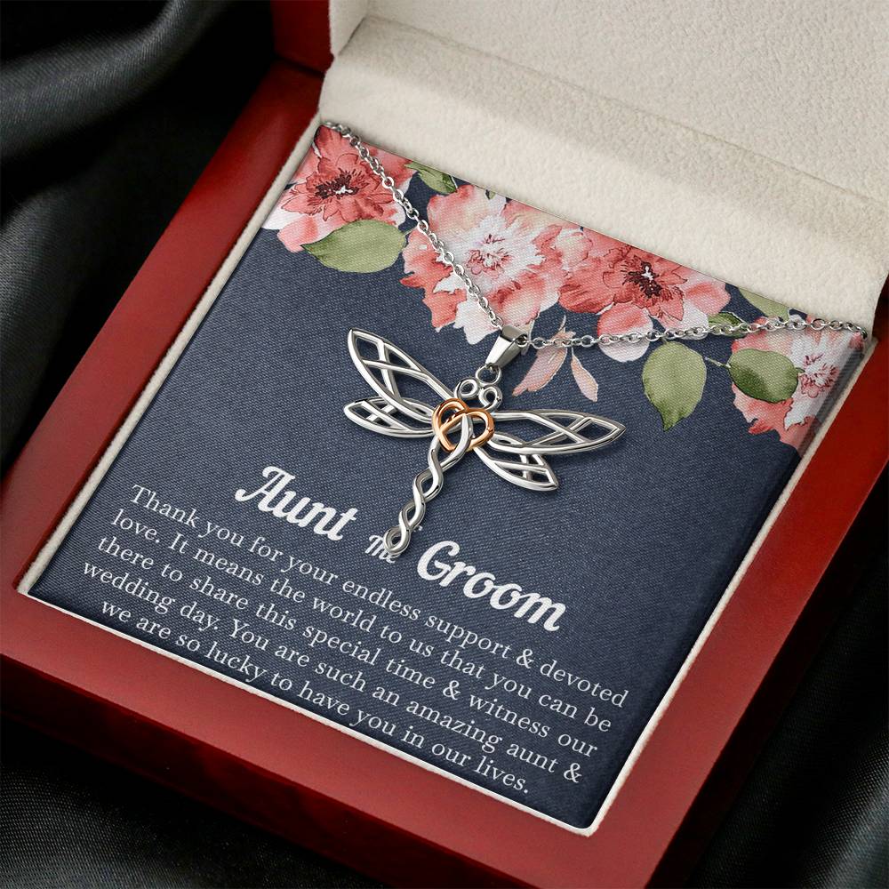 Aunt of the Groom Gifts, You Are Amazing, Dragonfly Necklace For Women, Wedding Day Thank You Ideas From Groom