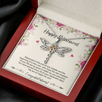 Load image into Gallery viewer, Retirement Gifts, Happy For You, Happy Retirement Dragonfly Necklace For Women, Retirement Party Favor From Friends Coworkers
