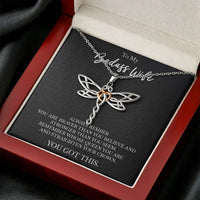 Load image into Gallery viewer, To My Badass Wife, Always Remember, Dragonfly Necklace For Women, Anniversary Birthday Gifts From Husband
