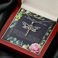 Load image into Gallery viewer, Loss of Dad Gifts, In Loving Memory, Sympathy Dragonfly Necklace For Loss of Dad, Memorial Sorry For Your Loss Present
