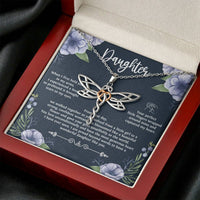Load image into Gallery viewer, To My Daughter Gifts, When I First Held You In My Arms, Dragonfly Necklace For Women, Birthday Present Ideas From Mom Dad
