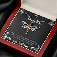 Load image into Gallery viewer, To My Daughter Gifts, One Of The Greatest Joys of a Parent, Dragonfly Necklace For Women, Birthday Present Ideas From Mom Dad
