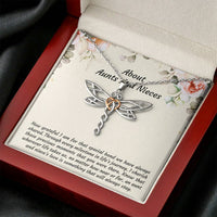 Load image into Gallery viewer, To My Niece Gifts, How Grateful I Am For That Special Bond, Dragonfly Necklace For Women, Niece Birthday Present From Aunt
