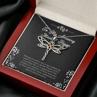 Load image into Gallery viewer, To My Maid Of Honor Gifts, Having You Next To Me, Dragonfly Necklace For Women, Wedding Day Thank You Ideas From Bride
