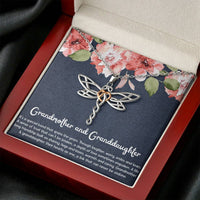 Load image into Gallery viewer, To My Granddaughter Gifts, Special Bond, Dragonfly Necklace For Women, Birthday Present Idea From Grandma
