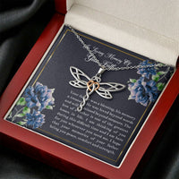 Load image into Gallery viewer, Loss of Father Gifts, In Loving Memory, Sympathy Dragonfly Necklace For Loss of Father, Memorial Sorry For Your Loss Present
