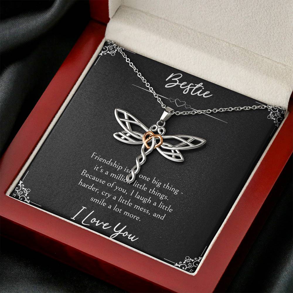 To My Friend Gifts, Because Of You, Dragonfly Necklace For Women, Birthday Present Idea From Bestie