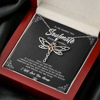 Load image into Gallery viewer, To My Soulmate, Smokin Hot Soulmate, Dragonfly Necklace For Girlfriend, Anniversary Birthday Valentines Day Gifts From Boyfriend
