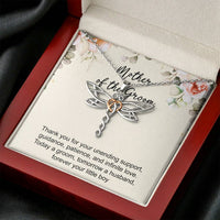 Load image into Gallery viewer, Mom Of The Groom Gifts, Thank You For Your Unending Support, Dragonfly Necklace For Women, Wedding Day Thank You Ideas From Groom
