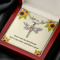 Load image into Gallery viewer, To My Sister-in-law Gifts, You&#39;re Not My Best Friend, Dragonfly Necklace For Women, Birthday Present Idea From Sister
